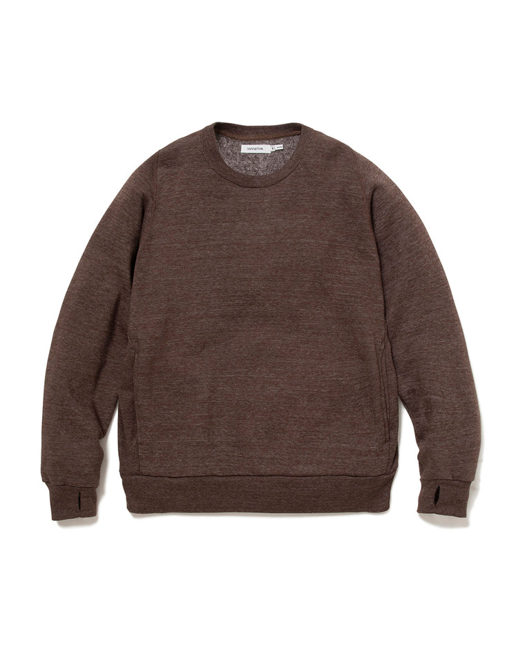 nonnative / DWELLER CREW PULLOVER C/P/R SWEAT / BROWN / NN-C4504