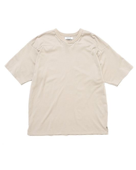 nonnative / COACH S/S V-NECK TEE COTTON JERSEY OVERDYED / IVORY / NN-C4618