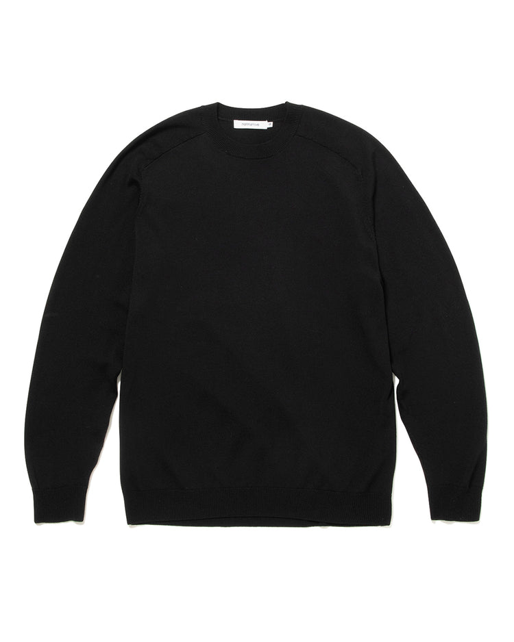 nonnative / DWELLER PULLOVER SWEATER MERINO SUPERFINE WOOL / BLACK / NN-K4501