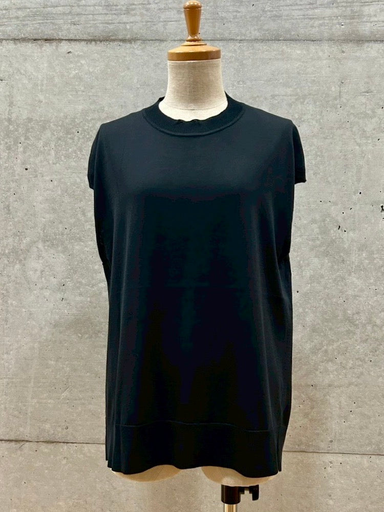 ADAWAS / SUVIN COTTON SLEEVELESS TOP / BLACK / ADWS-407-12