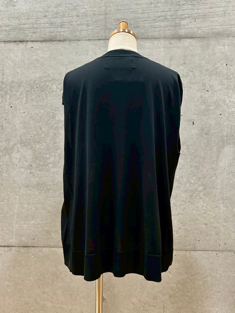 ADAWAS / SUVIN COTTON SLEEVELESS TOP / BLACK / ADWS-407-12