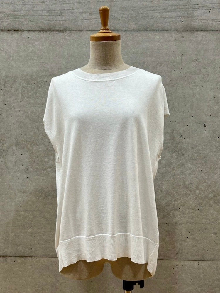 ADAWAS / SUVIN COTTON SLEEVELESS TOP / WHITE / ADWS-407-12