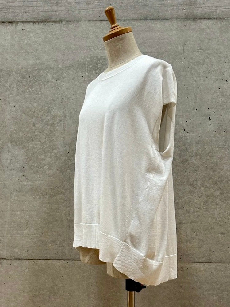 ADAWAS / SUVIN COTTON SLEEVELESS TOP / WHITE / ADWS-407-12