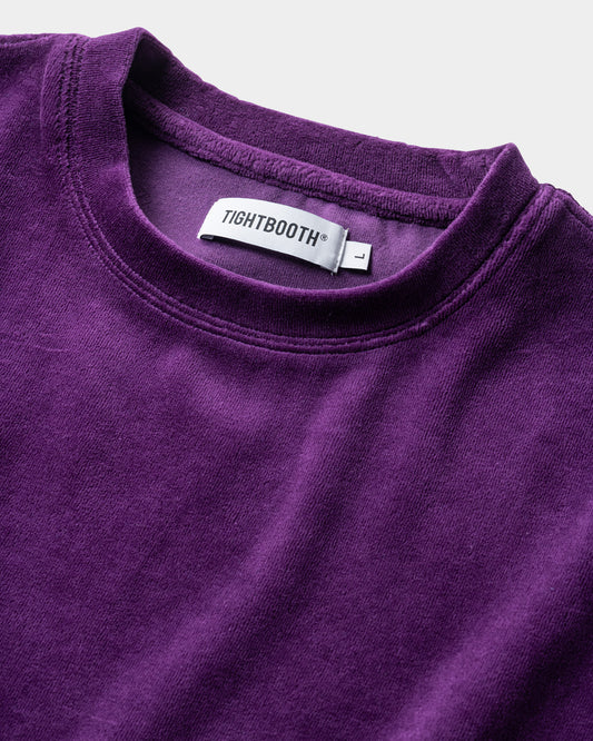 TIGHTBOOTH / VELOUR T-SHIRT・PURPLE・SS24-T03