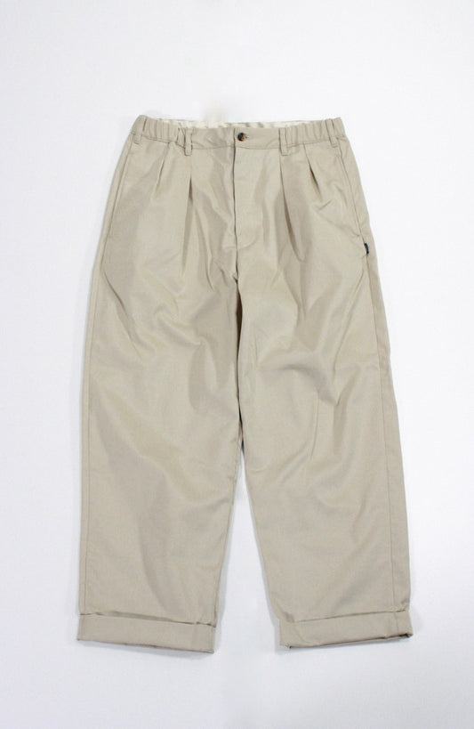 TapWater / Cotton Chino Tuck Trousers / BEIGE / TP24140019B