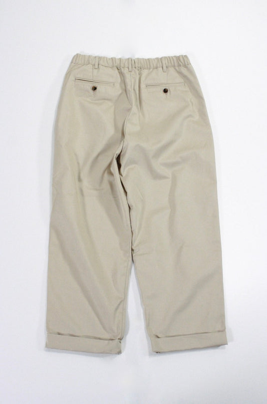 TapWater / Cotton Chino Tuck Trousers / BEIGE / TP24140019B
