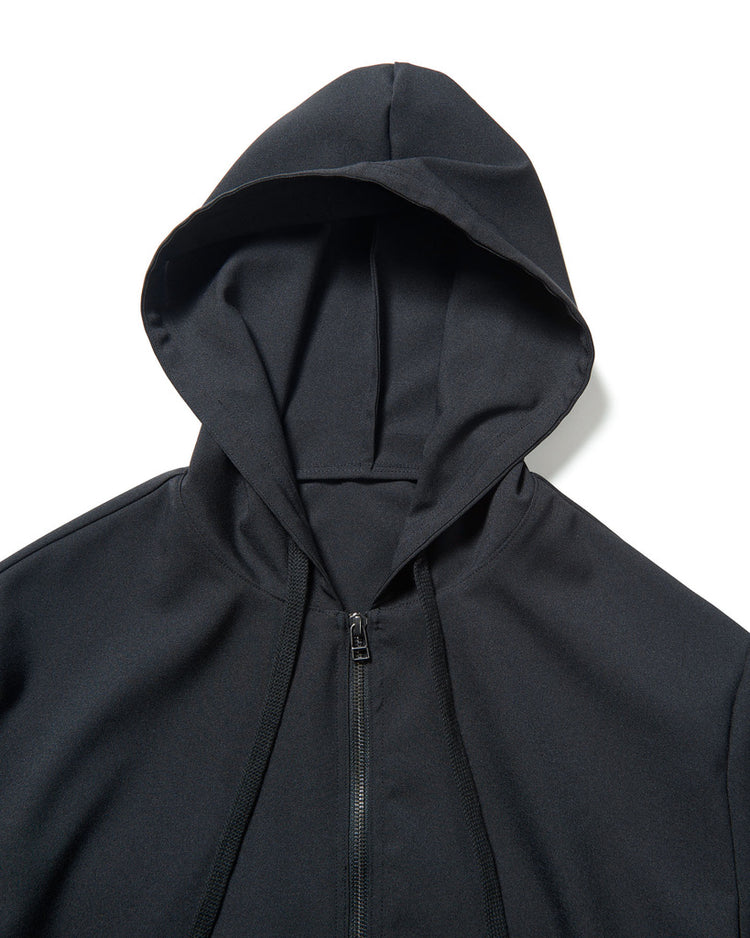 SOPHNET. / STRETCH WOVEN CLOTH ZIP HOODED JACKET / BLACK / SOPH-242028 /