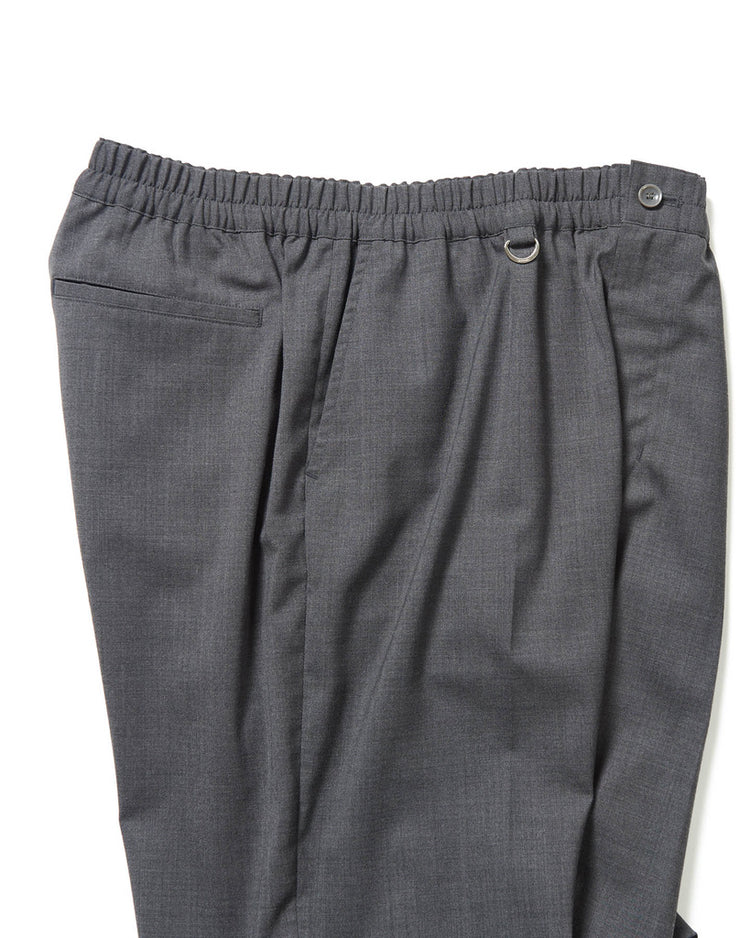 SOPHNET. / WOOL TROPICAL TAPERED EASY PANTS / CHARCOAL GRAY / SOPH-242034