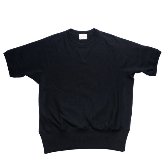 BONCOURA / V Sweat Shirt Half Sleeve / BLACK