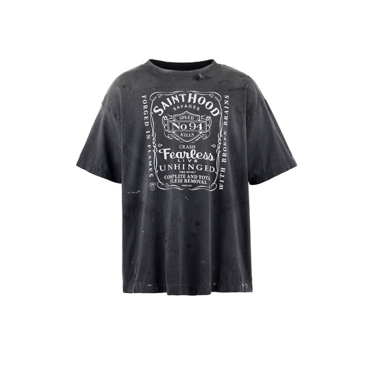 SAINT Mxxxxxx / STHD . SS TEE FEARLESS・BLACK・SM-HR8-0000-C70