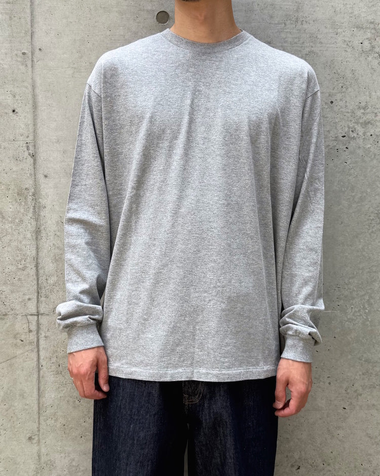 AURALEE / SEAMLESS L/S TEE / TOP GRAY / A00T02ST