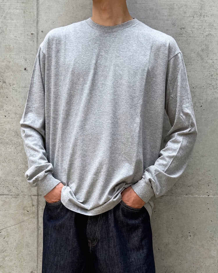 AURALEE / SEAMLESS L/S TEE / TOP GRAY / A00T02ST