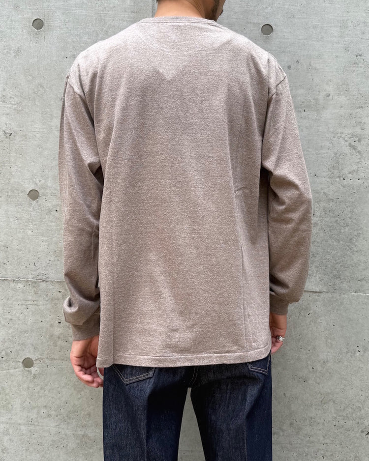 AURALEE / SEAMLESS L/S TEE / TOP BROWN / A00T02ST