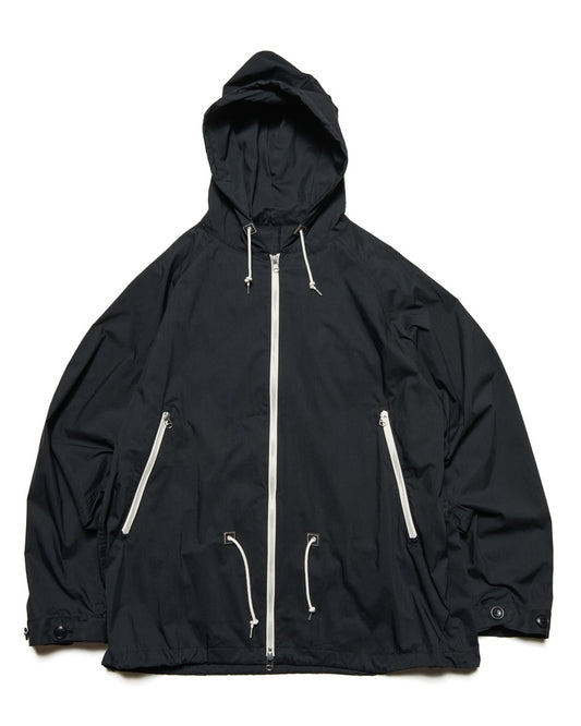 SOPHNET. / LIGHT POPLIN ZIP-UP HOODIE / BLACK / SPNT-252061