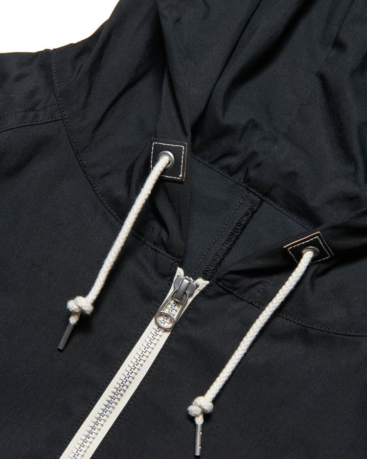 SOPHNET. / LIGHT POPLIN ZIP-UP HOODIE / BLACK / SPNT-252061