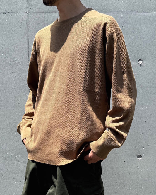 HYKE / THERMAL SHIRT/ REGULAR FIT / COYOTE BROWN / 12421