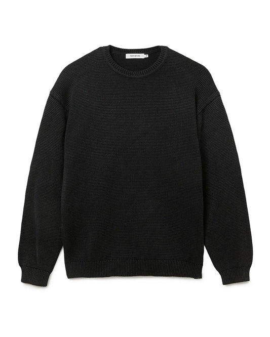 nonnative / WORKER PULLOVER SWEATER COTTON YARN / BLACK / NN-K4703