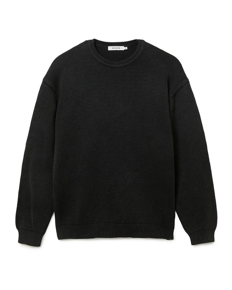 nonnative / WORKER PULLOVER SWEATER COTTON YARN / BLACK / NN-K4703