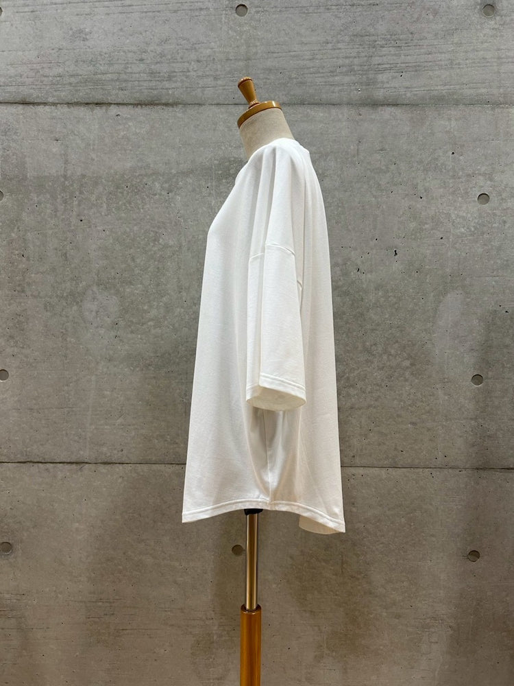 någonstans / curve-hem t-shirt / Salt / 470IA480-0741