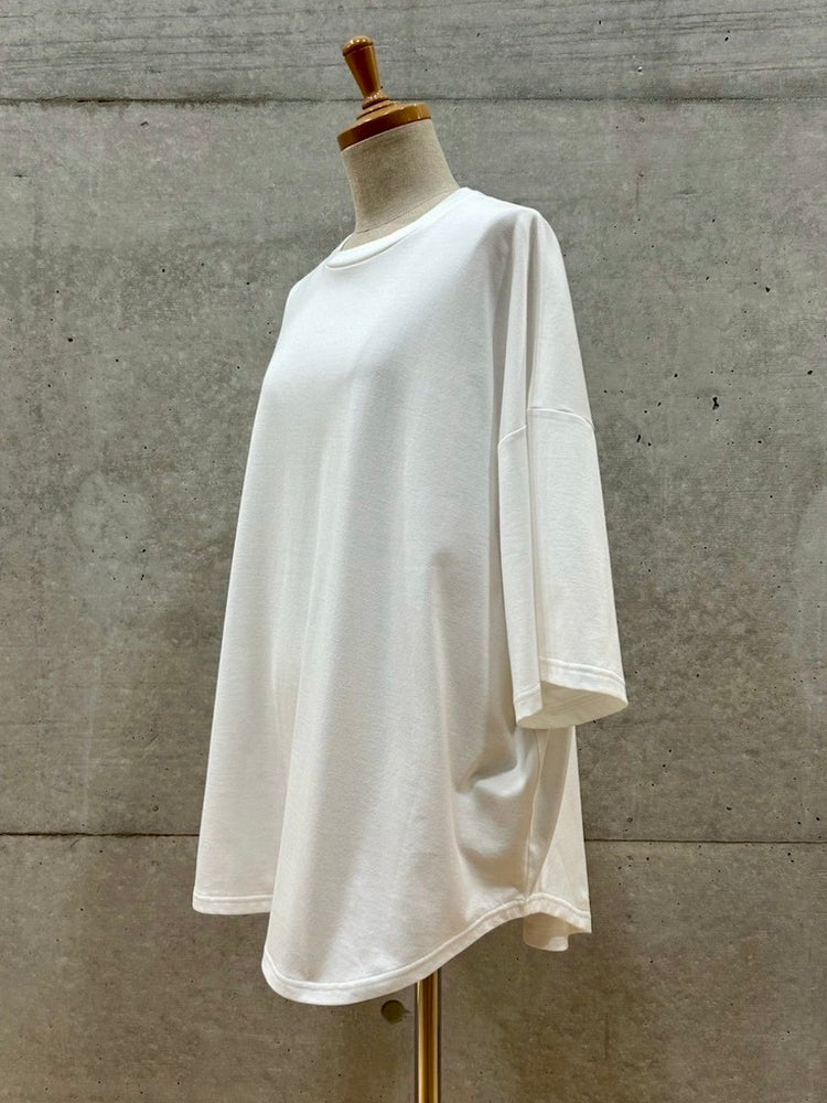 någonstans / curve-hem t-shirt / Salt / 470IA480-0741