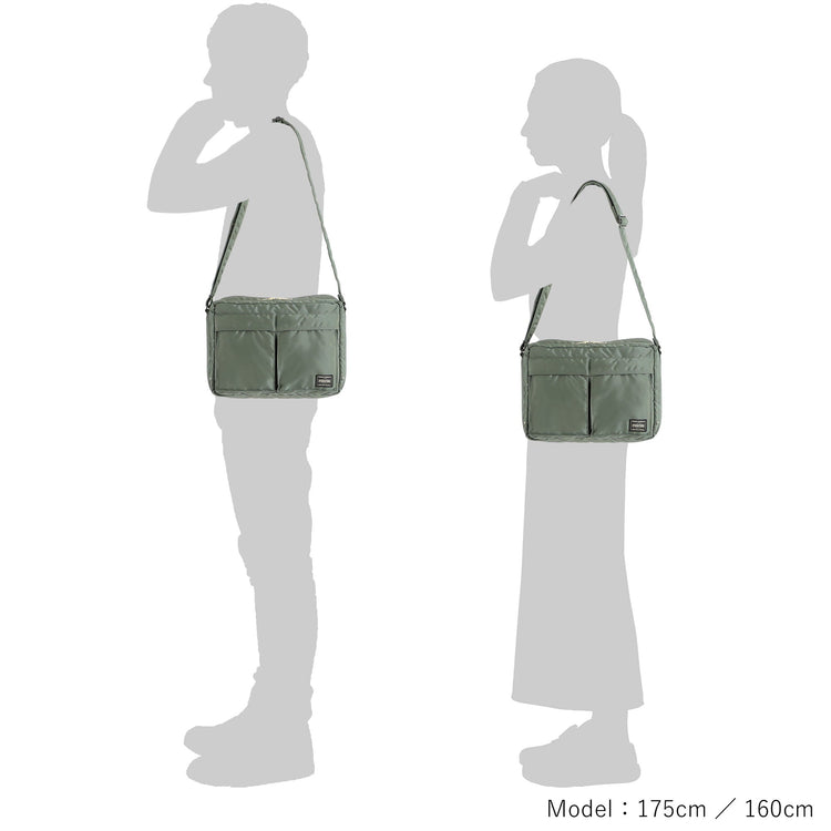 PORTER / TANKER  SLING BAG W zip（L）622-08633 / SAGE GREEN