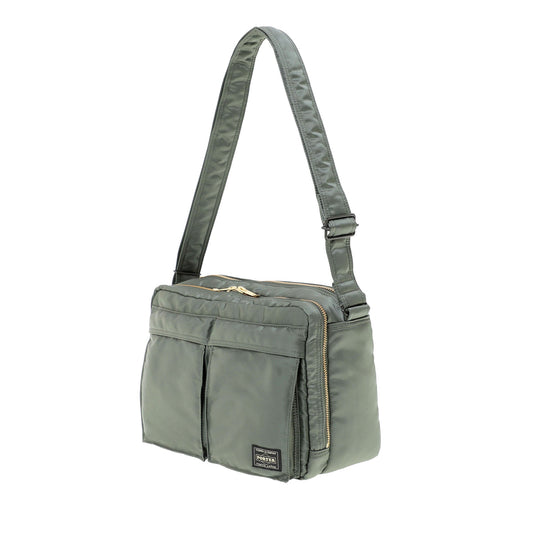 PORTER / TANKER  SLING BAG W zip（L）622-08633 / SAGE GREEN