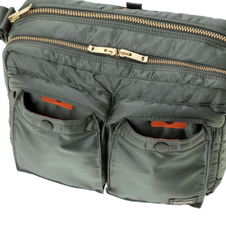 PORTER / TANKER  SLING BAG W zip（L）622-08633 / SAGE GREEN