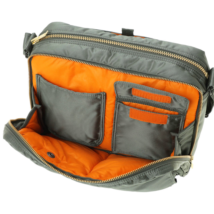 PORTER / TANKER  SLING BAG W zip（L）622-08633 / SAGE GREEN