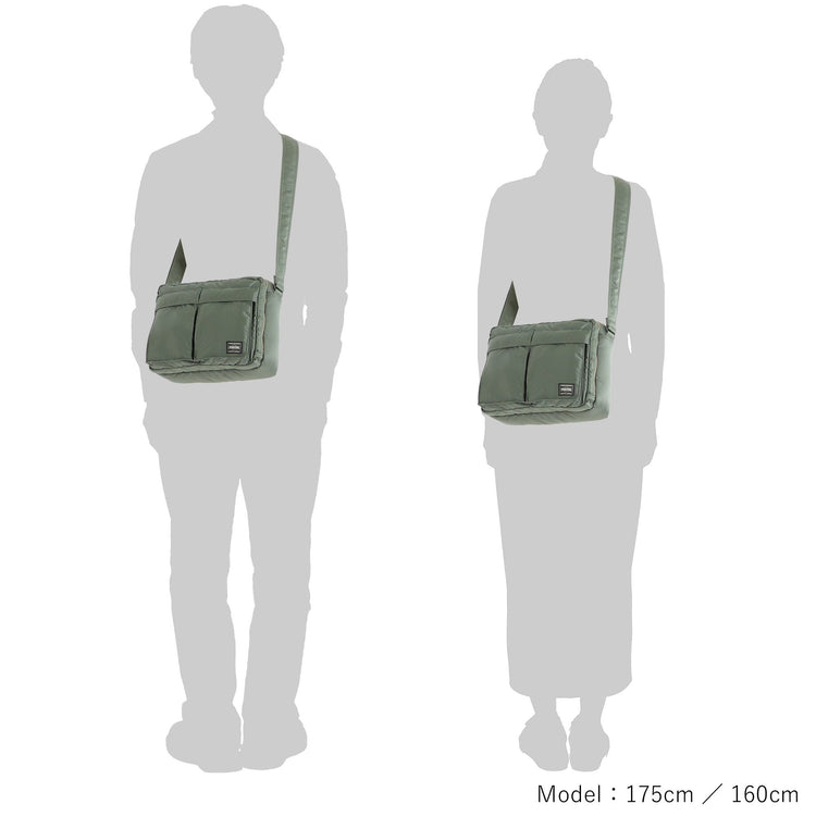 PORTER / TANKER  SLING BAG W zip（L）622-08633 / SAGE GREEN