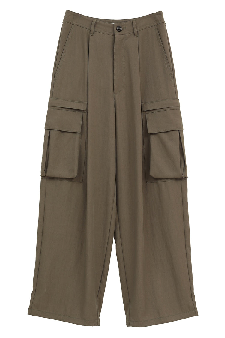 CLANE / LOW WAIST POCKET CARGO PANTS / KHAKI / 11110-7063
