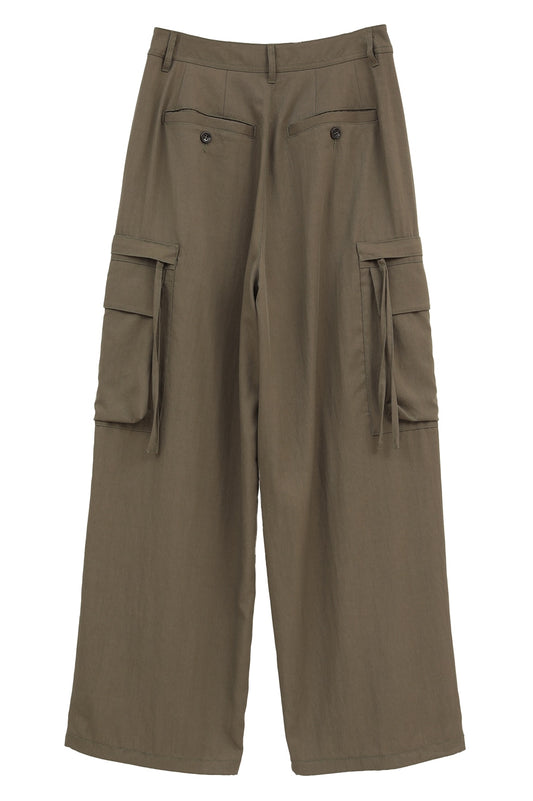 CLANE / LOW WAIST POCKET CARGO PANTS / KHAKI / 11110-7063