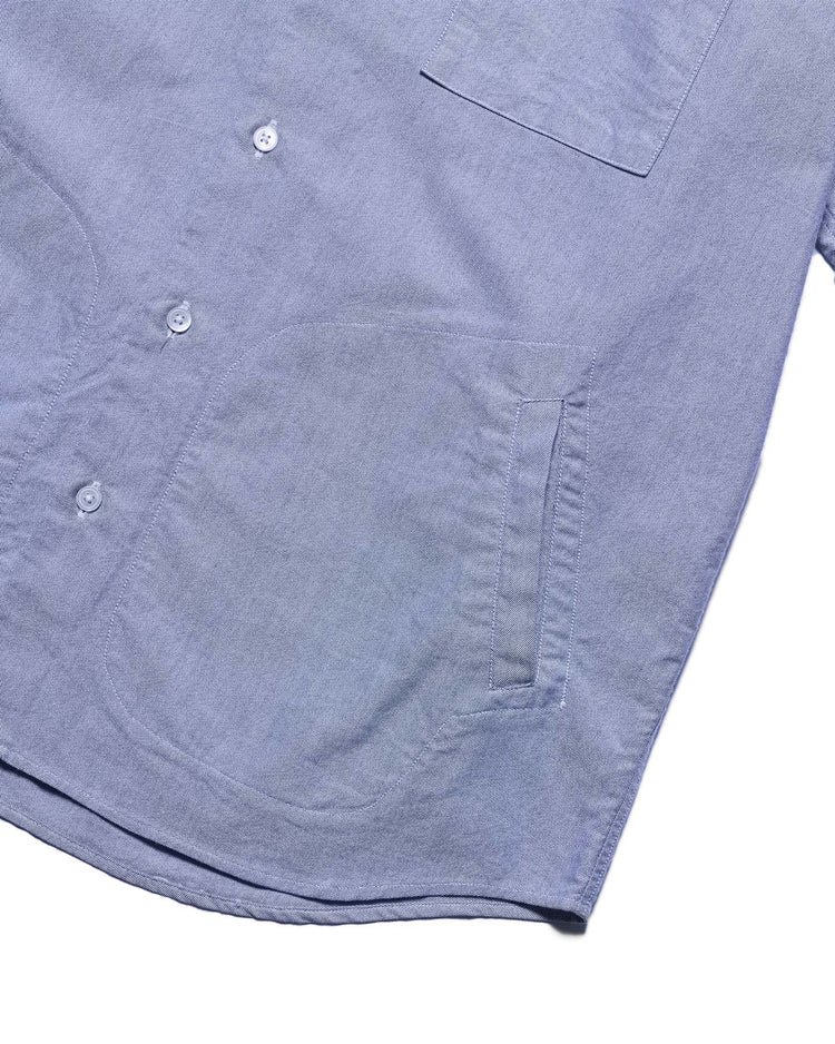 SOPHNET. / RIBBED REGULAR COLLAR SHIRT / NAVY / SPNT-260003