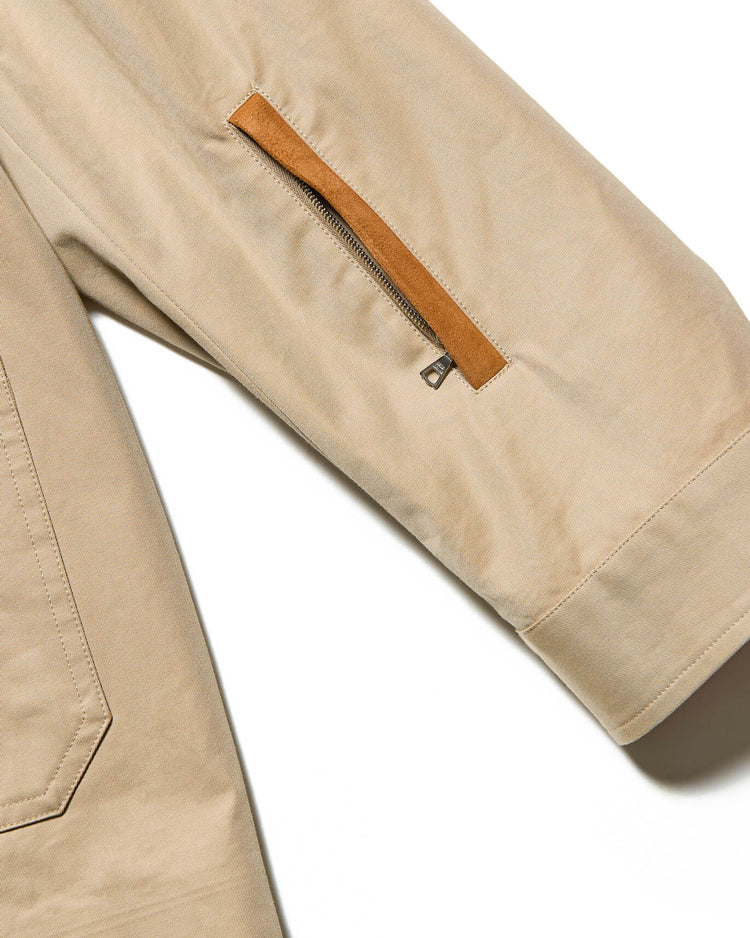 SOPHNET. / LEATHER COLLAR COVERALL / BEIGE / SPNT-260012