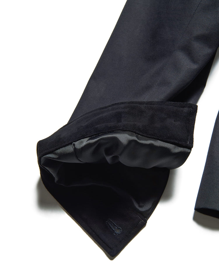 SOPHNET. / LEATHER COLLAR COVERALL / BLACK / SPNT-260012