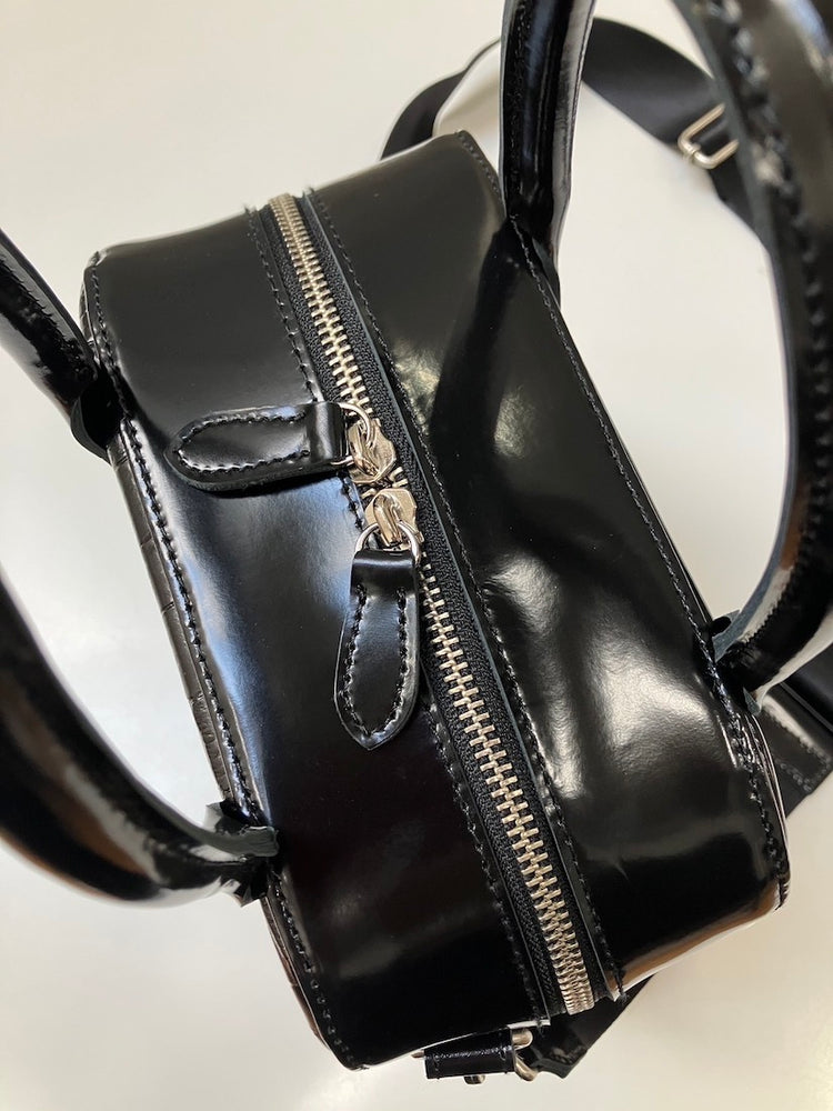 JUNYA WATANABE / ステアガラス×クロコ型押し ショルダー付き2wayバッグ  / BLACK / JP-K204-051
